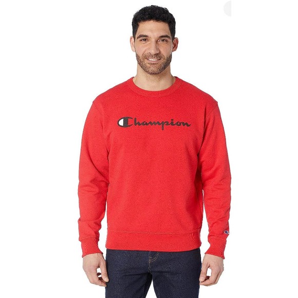 Champion Men's Powerblend Graphic Crewneck Sweatshirt, Size L   MS526 - Picture 1 of 5